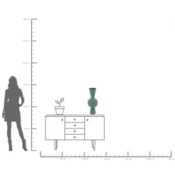 Vase Blow Petrol 60cm