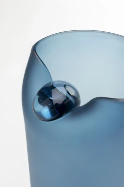 Vase Buckle Blau 33cm