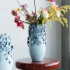 Vase Butterflies Lightblue 50cm