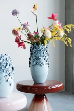 Vase Butterflies Lightblue 50cm