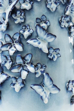 Vase Butterflies Lightblue 50cm