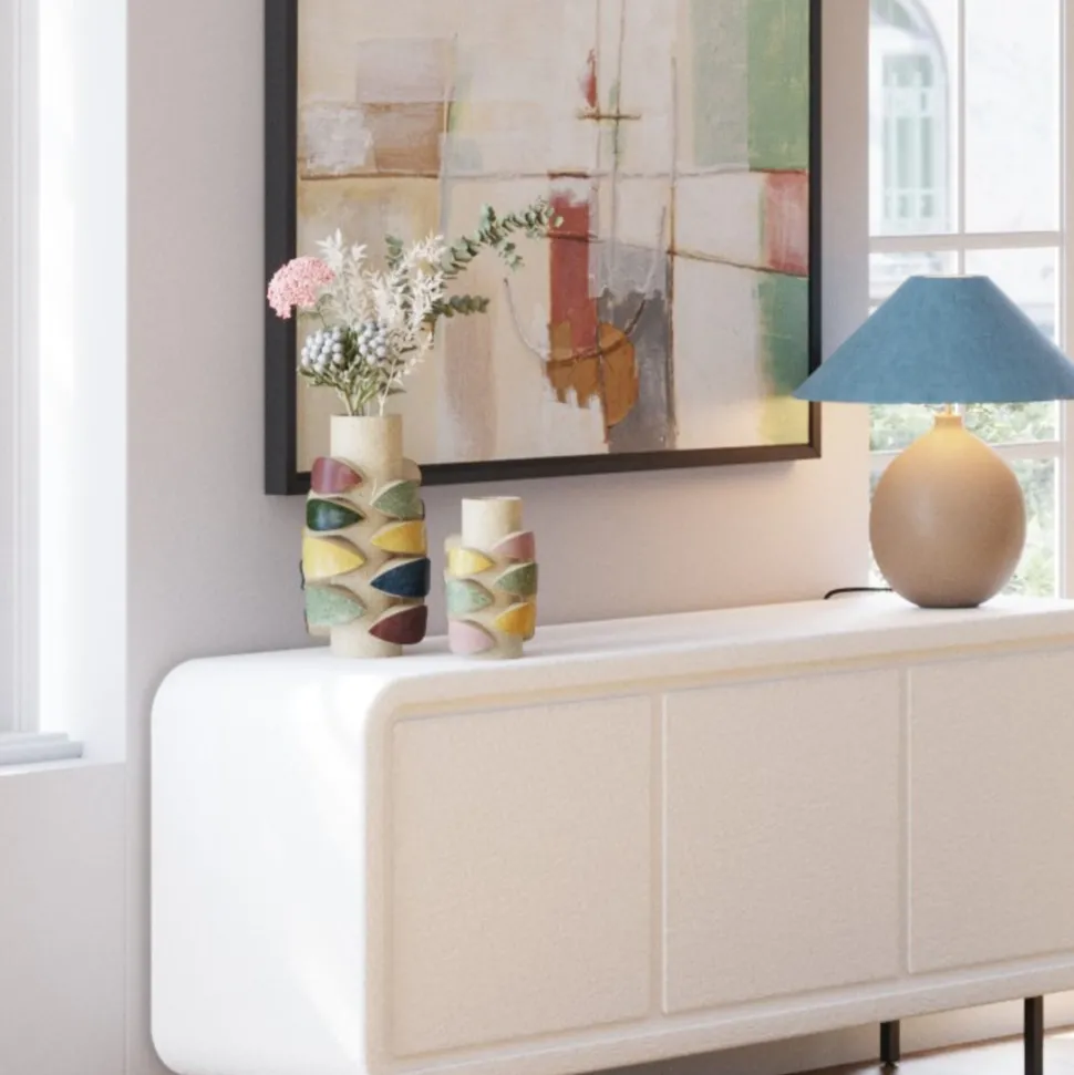 Vase Foglie Colore 40cm