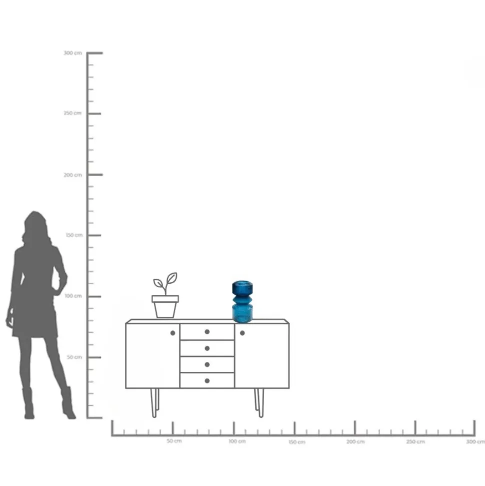 Vase Marvelous Duo Blau 36cm