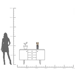 Vase Marvelous Duo Braun Grau 38cm