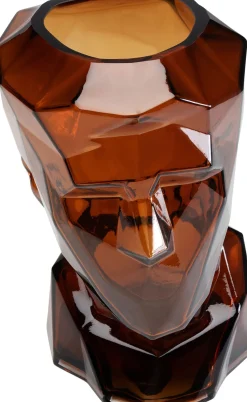 Vase Prisma Face Braun 30cm