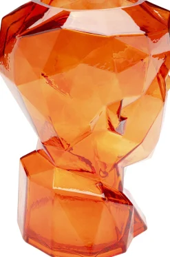Vase Prisma Face Orange 30cm