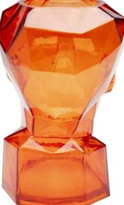 Vase Prisma Face Orange 30cm