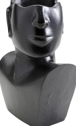 Vase Rostro Side Schwarz 27cm