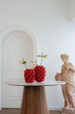 Vase Strawberries Rot 30cm