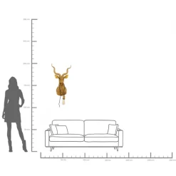 Wandleuchte Animal Goat Gold 45x74cm