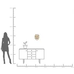 Wandobjekt Lion Mirror 35cm