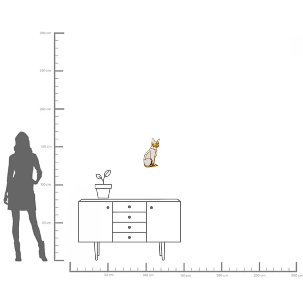 Wandobjekt Cat Mirror 38cm