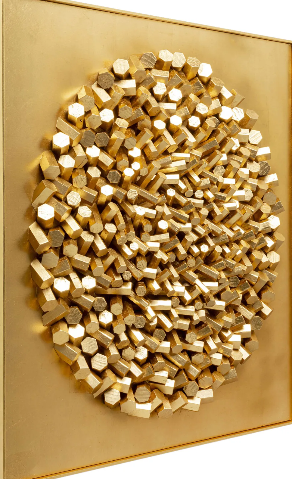 Wandobjekt Mikado Gold 120x120cm