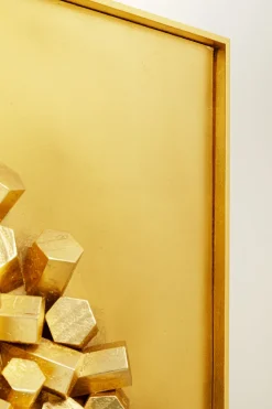 Wandobjekt Mikado Gold 120x120cm