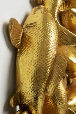 Wandobjekt School of Koi Gold Ø102cm