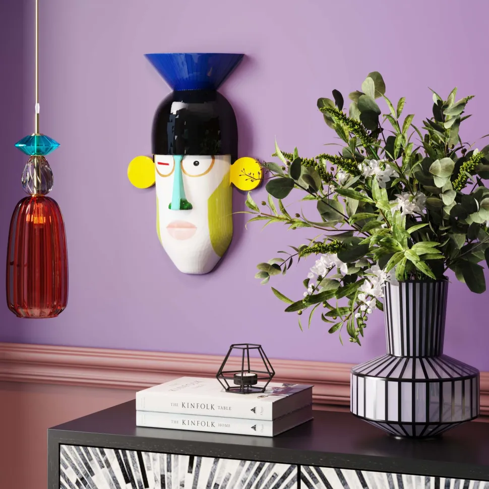 Wandobjekt Wink Schwarz 28x48cm