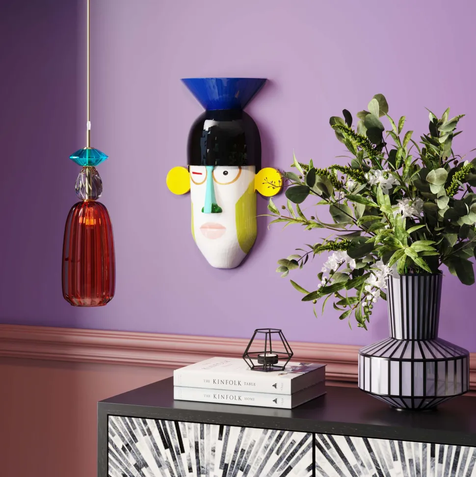 Wandobjekt Wink Schwarz 28x48cm