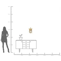 Wandschmuck Beetle Mirror 25x39cm