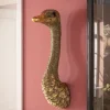 Wandschmuck Ostrich Gold 19x72cm