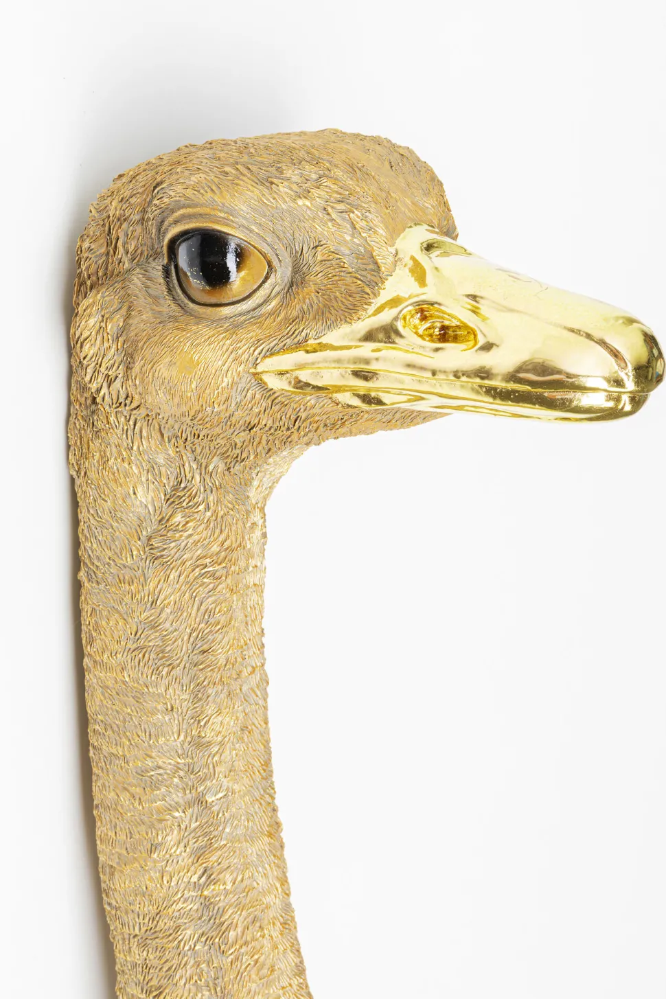 Wandschmuck Ostrich Gold 19x72cm
