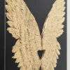 Wandschmuck Wings Gold Black 120x120cm