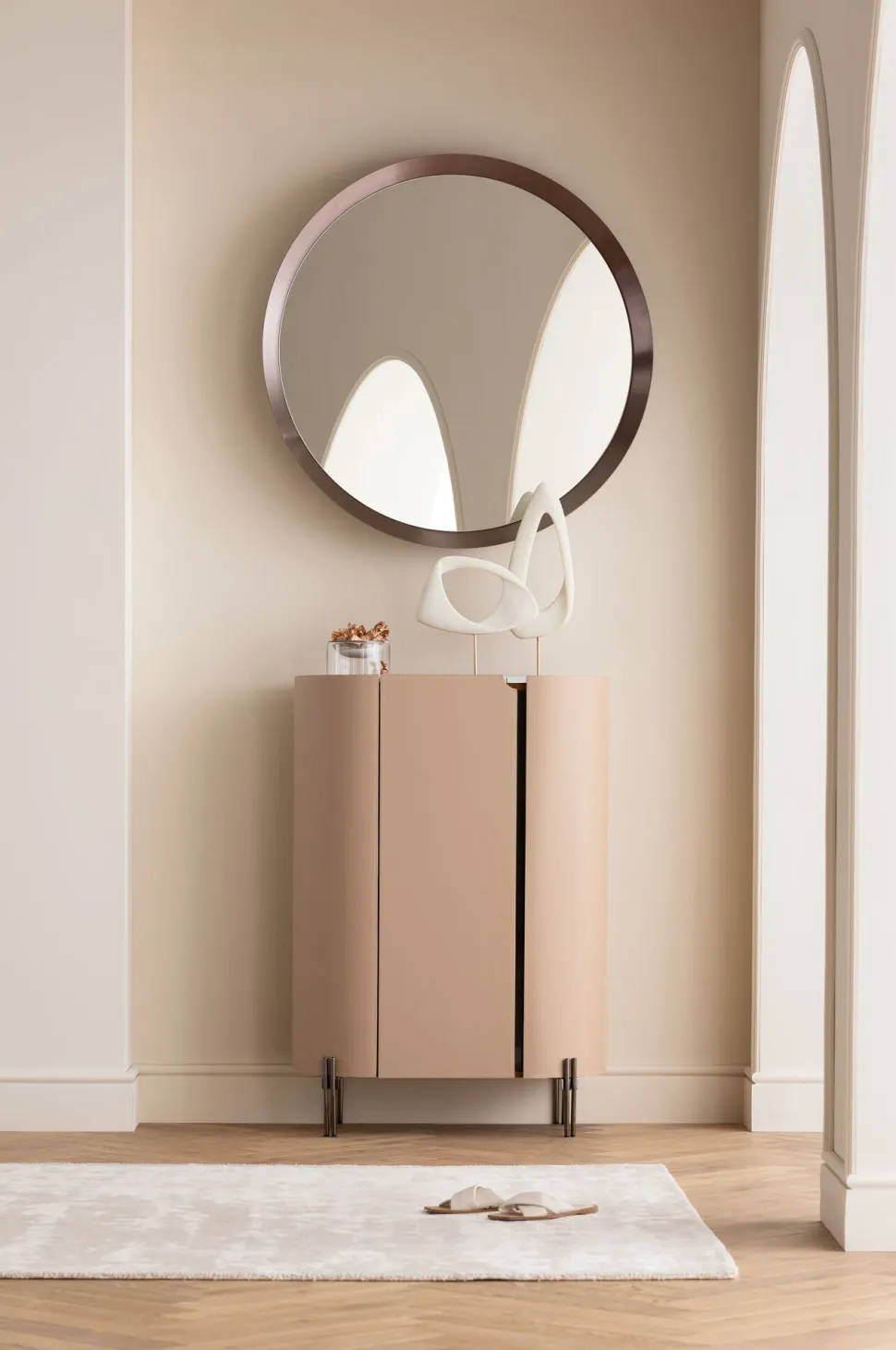 Wandspiegel Arezzo Coffee Ø100cm