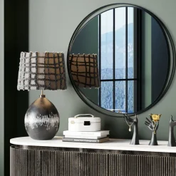 Wandspiegel Bonita Schwarz Ø80cm