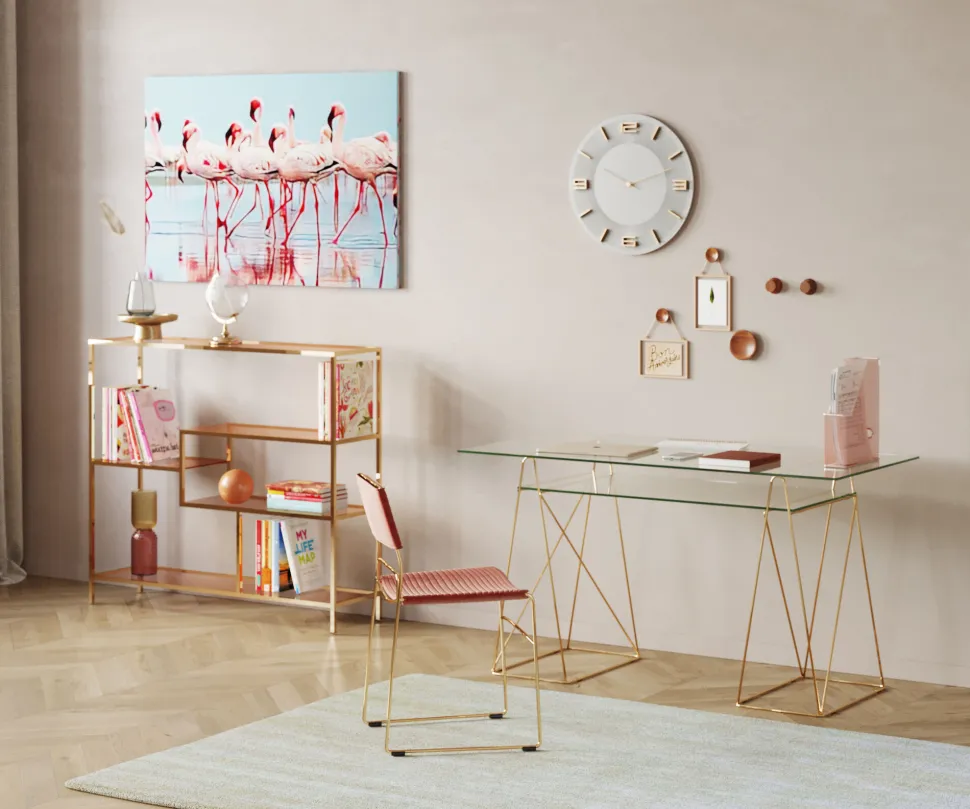 Wanduhr Leonardo Weiß/Gold ��49cm