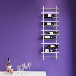 Weinregal Cape Town Hellgrau 45x136cm