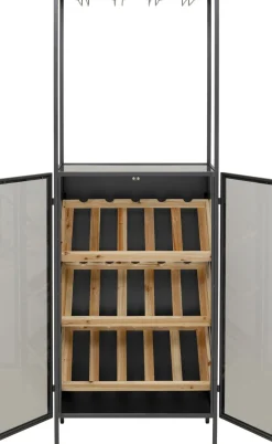 Weinregal Porto Bar Schwarz 60x170cm