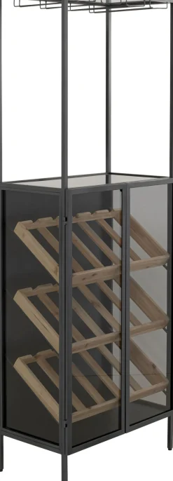 Weinregal Porto Bar Schwarz 60x170cm